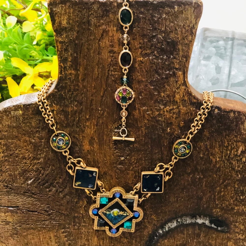 Beautiful Mosaic Necklace and Bracelet